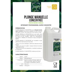 Plonge manuelle concentrée Parfum Grenade/Hibiscus carton de 4 bidons en 5L